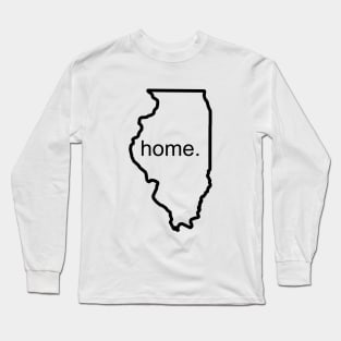 Illinois Home Black Long Sleeve T-Shirt